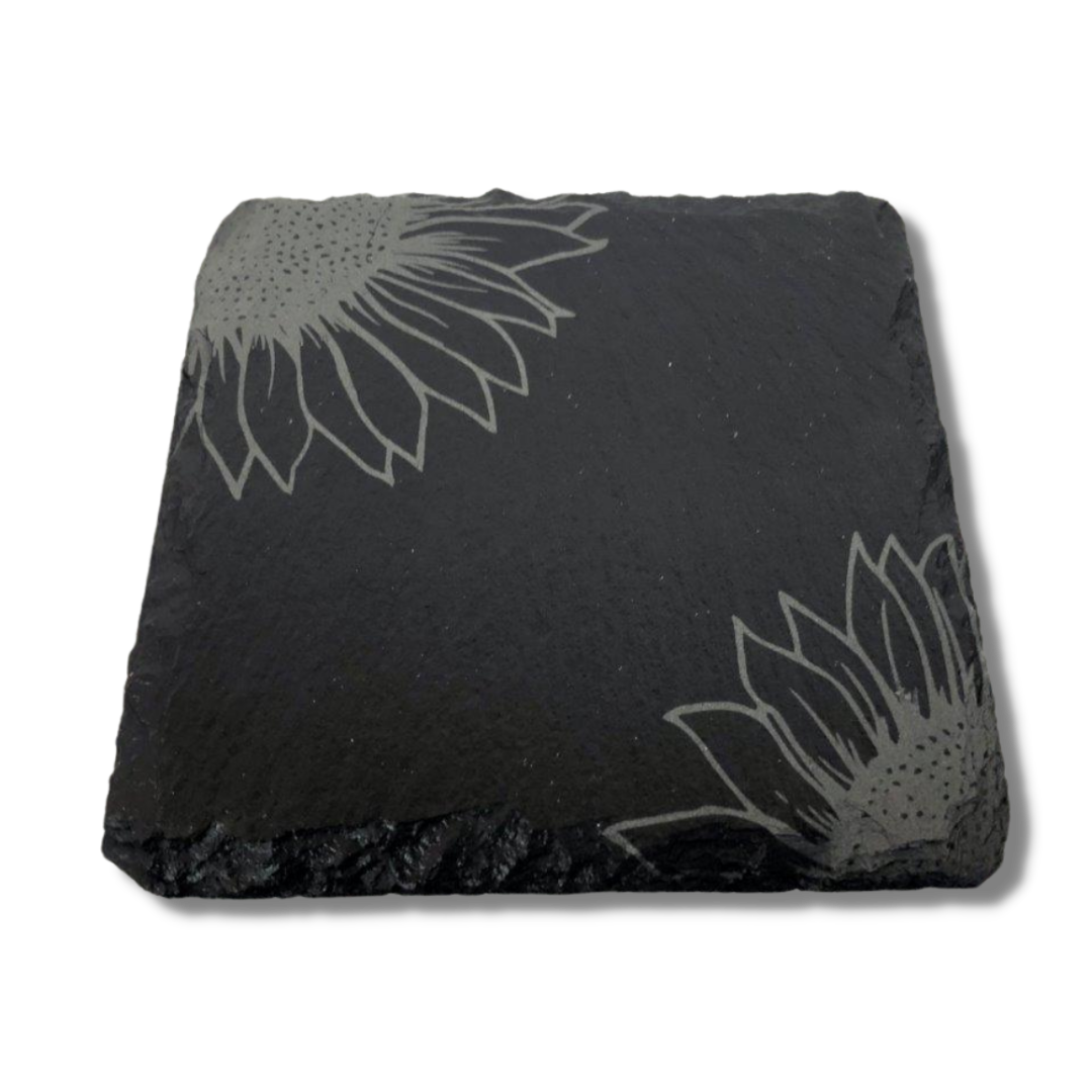 Sunflower Slate Coasters