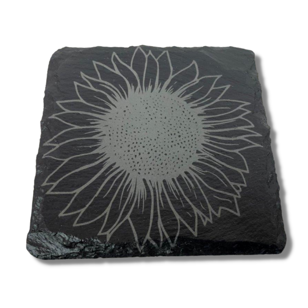 Sunflower Slate Coasters