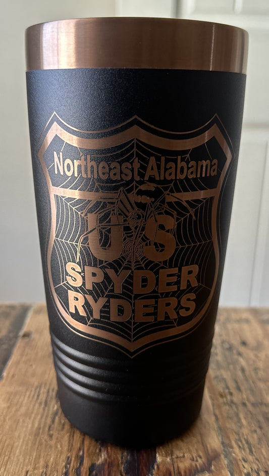 Spyder Ryder Tumbler - Rose Gold and Black